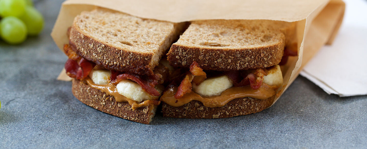Recipes Peanut Butter, Bacon and Banana Sandwich Applegate
